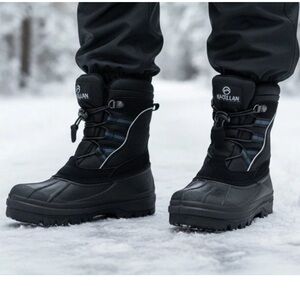 Magellan Outdoors Boys Snow Boots Black 3M Thinsulate Waterproof Winter Size 13
